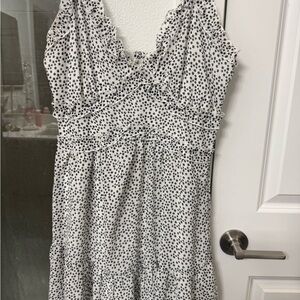 Charlotte Russe Black and White Spotted Midi Dress